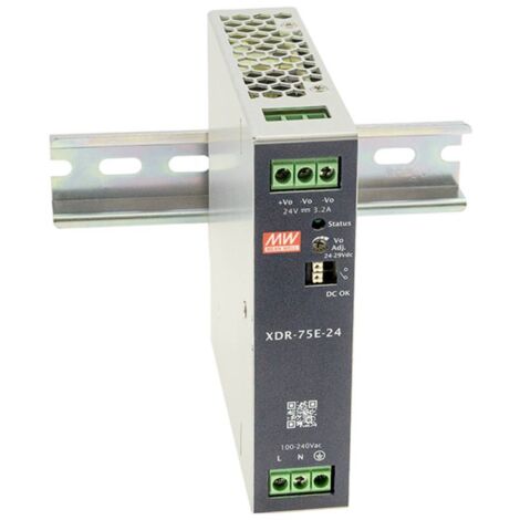 MW Mean Well XDR-75E-48 Alimentation rail DIN 48 V 1.6 A 76.8 W Contenu 1 pc(s) W295593