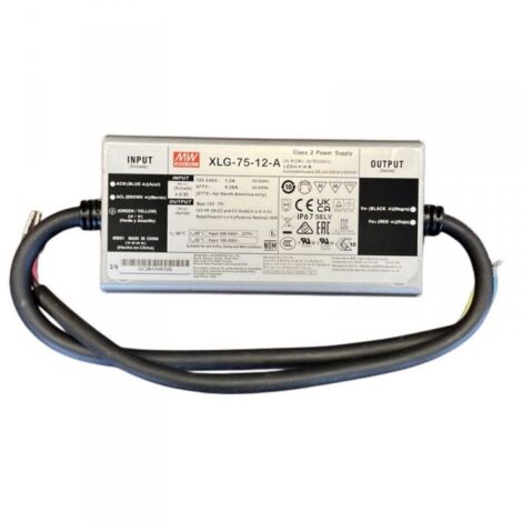 MW MEAN WELL XLG-75-12-A Alimentatore IP67 60W 12V 5A Input 220V 110V