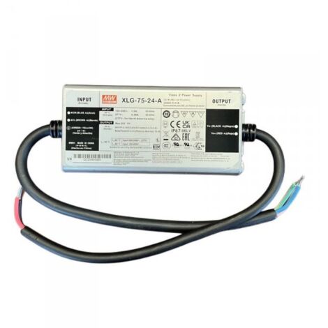 MW MEAN WELL XLG-75-24-A Alimentatore IP67 75W 12V 3,1A Input 220V 110V