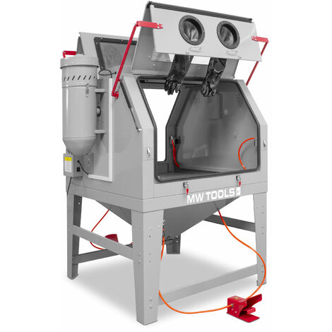 Mw Tools – Cabine de sablage professionnelle 1200 L double poste de travail – Aspiration efficace – Pression de 2 à 5 bar – CAT1200