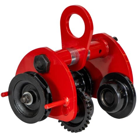 Mw Tools – Chariot porte-palans 2T avec entraînement par chaîne – Capacité 2 tonnes – Longueur chaîne 2,9m – Compatible poutres IPE/HEA – HNRKG2T