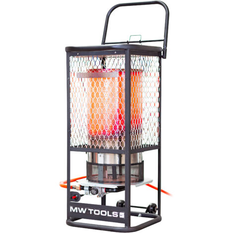 Mw Tools – Chauffage de chantier au gaz 36,6 kW – Chaleur radiante 360° – Pour espaces bien ventilés – WG120I