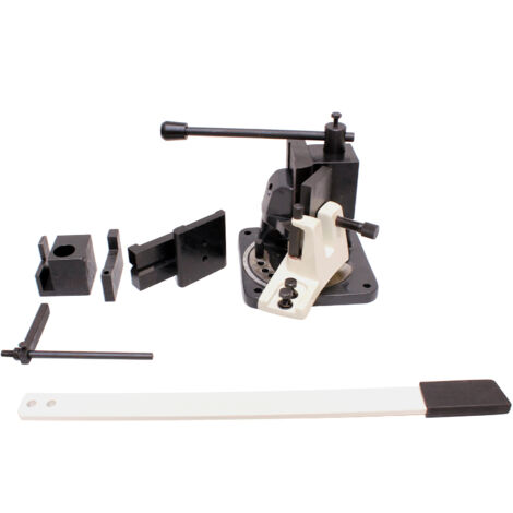 Mw Tools – Cintreuse d'angle manuelle jusqu'à 120° – Construction en fonte – Matrices pour inox, fer et fer à béton – Butée de longueur – CAT10070