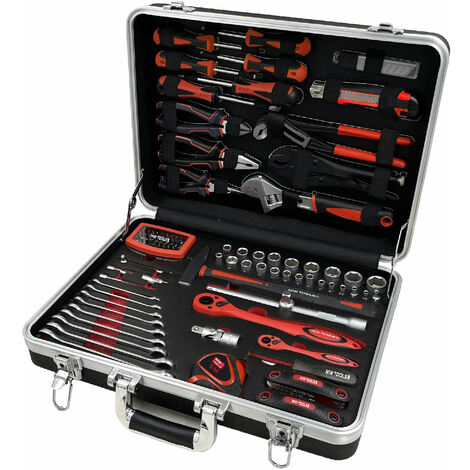 Mw Tools – Coffret d'outils 116 pièces en ABS léger – Douilles 1/4'' et 1/2'' – Rallonges et clés incluses – BTK116A