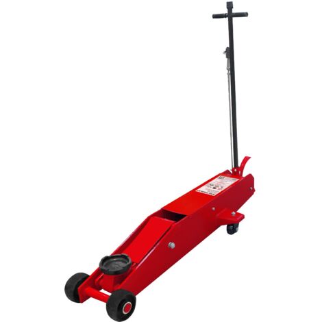 Mw Tools – Cric rouleur hydraulique 10 t – Capacité de levage 10 tonnes – Rallonge extra longue – Pédale quick lift – CAT10TLN