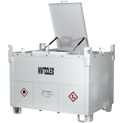 Mw Tools – Cuve réservoir à fioul 400 L avec pompe 12 V – Pistolet automatique en aluminium – Transport et stockage diesel – TDC40012MET