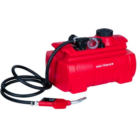 Mw Tools – Cuve station de ravitaillement diesel 100 L en PE épais – Pompe 12 V avec tuyau 4 m – Ravitaillement facile et sans entretien – TDC10012 - PE 100 L