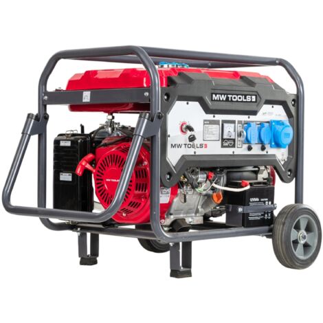 Mw Tools – Groupe électrogène essence 7,5kW 230V – Démarrage électrique – Autonomie 6,3h – Protection thermique – BG75E