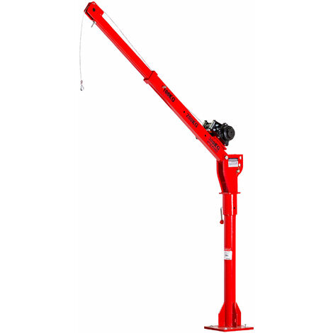 Mw Tools – Grue d'atelier mobile 300/500 kg avec treuil électrique 12V – Étanchéité IP68 – Bras télescopique ajustable – BK30012