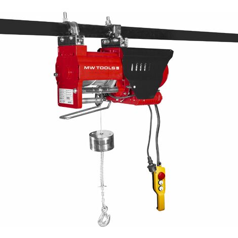 Mw Tools – Palan électrique à câble rapide 600kg – 35m de câble – 1,3 kW – Tension 230 V – Moteur induction sans balais – SL30040