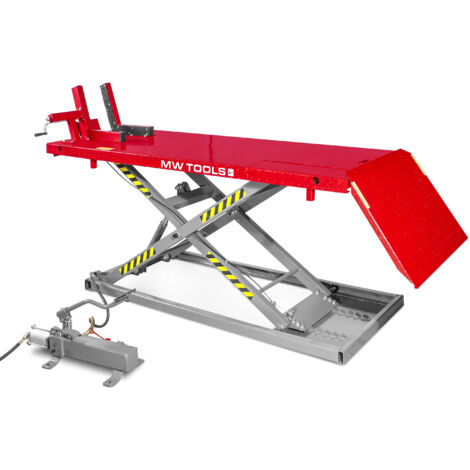 Mw Tools – Pont élévateur moto pneumatique 700kg – Dimensions 1995x710mm – Hauteur de levage 825mm – WT700P