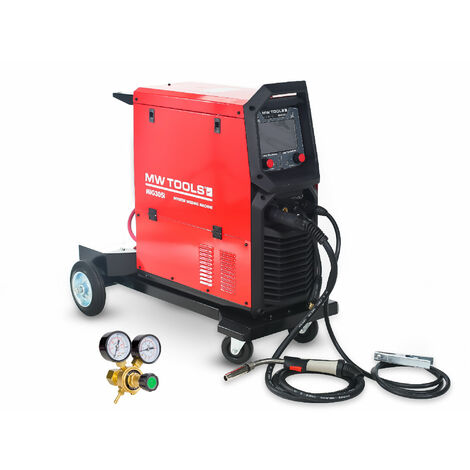 Mw Tools – Poste à souder MIG 300A – Soudage synergie avec écran LCD – Réglage automatique courant – Pour acier, aluminium, inox – MIG305I - FLUX 300 A