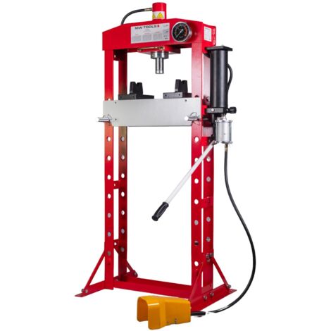 Mw Tools – Presse hydraulique 20T – Cylindre mobile pour applications variées – Pression de travail 7,5 à 8,5 bar – PPH20B