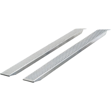 Mw Tools – Rampe de chargement aluminium 1000kg 2000x260mm largeur utile 1888mm – Surface antidérapante 3D – SOR2000