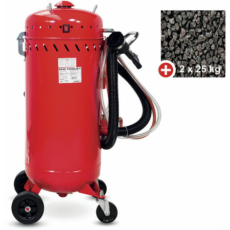 Mw Tools – Sableuse pneumatique mobile 106L avec aspirateur intégré – Débit d'air 420 l/min – Pour sablage métal, bois et plastique – CAT03010PACK1 - PRO 106 L