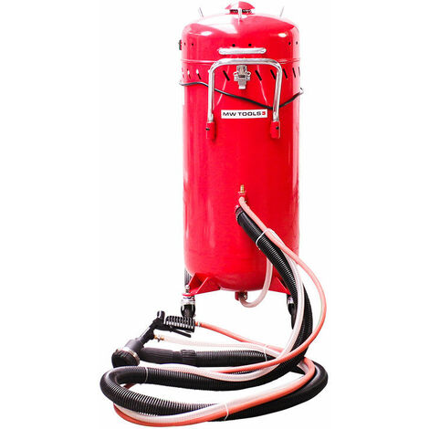 Mw Tools – Sableuse pneumatique mobile 106L – Débit d'air 420 l/min – Aspiration intégrée pour surfaces propres – CAT03010