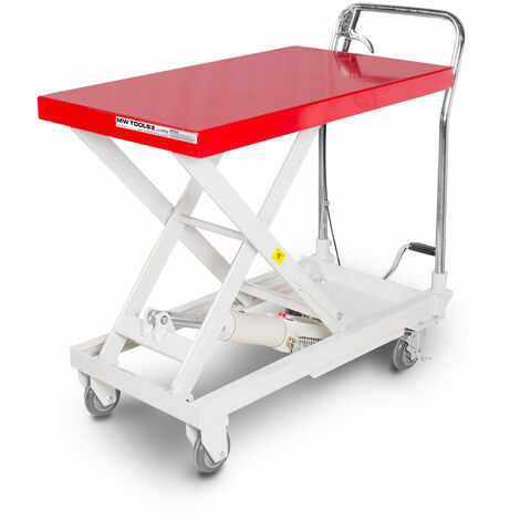 Mw Tools – Table élévatrice hydraulique mobile 300 kg – Plateau acier 820x520mm – Hauteur réglable 260-780mm – WT300