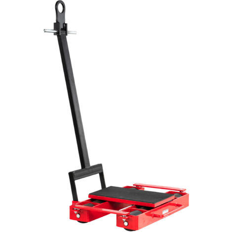 Mw Tools – Timon rouleur 6 t 8 galets en nylon – Plateau rotatif avec poignée – Charge 6 tonnes – Dimensions rouleaux 85x90mm – TRA6