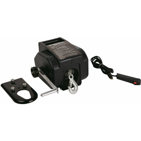 Mw Tools – Treuil portable 12V 280W pour bateaux – Charge max 907 kg – Longueur câble 9,2 m – Télécommande incluse – EBL900