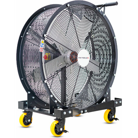 Mw Tools – Ventilateur industriel mobile 900 mm 500W 220V – Moteur DC silencieux – Vitesse variable 10-100% – IP56 étanche – MV900IL