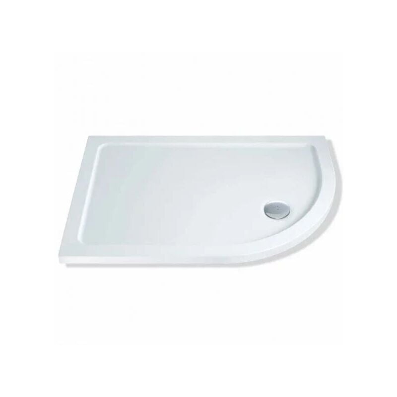 Elements Offset Quadrant Shower Tray 900mm x 760mm Right Handed (inc Waste) - MX