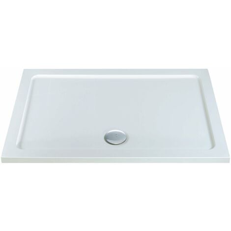 main image of "MX Elements Rectangular Anti-Slip Shower Tray with Waste 900mm x 700mm Flat Top"