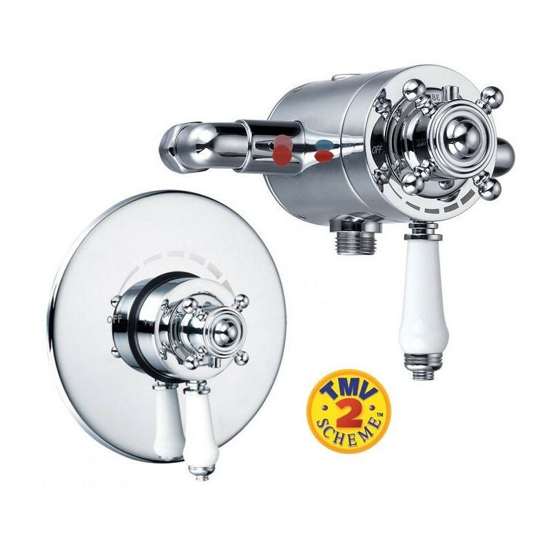 Traditional Dual Control Exposed or Concealed Thermostatic Shower Mixer Valve