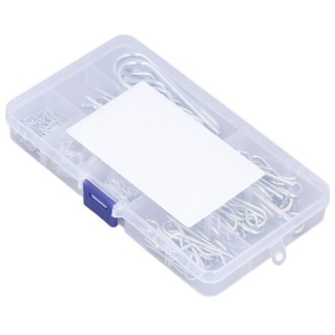 Mxzzand Goupille fendue Kit de broches fendues en acier inoxydable, 125 pièces, épingle à cheveux Type R Type B, auto petites