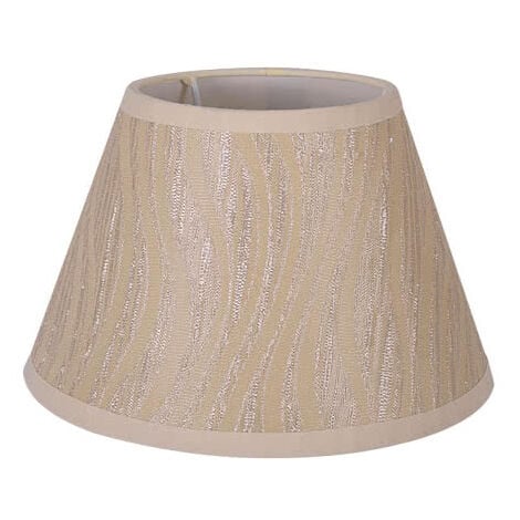FABRILAMP My Lamp - Abat-jour plissé conique Grace E27 Beige (25x11x16)