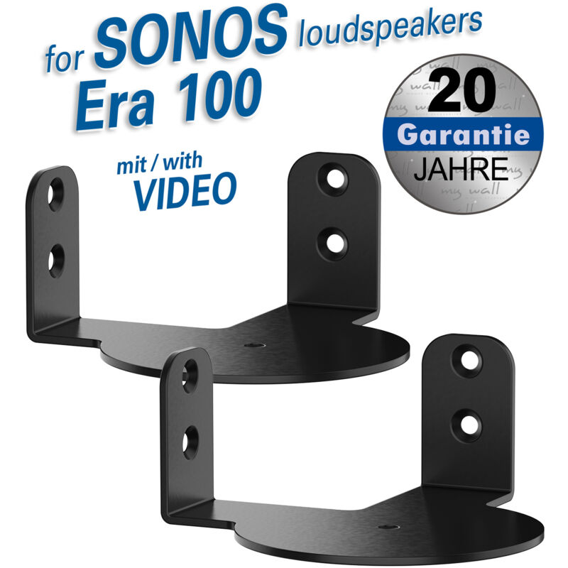 My Wall Halterung Of Wall Für Sonosera100 - Hs46wl, 2 Stück, Eckmontage, Halterung Sonos Era 100, Hält Bis Zu 3 Kg, Für Sonos Era 100, M5,