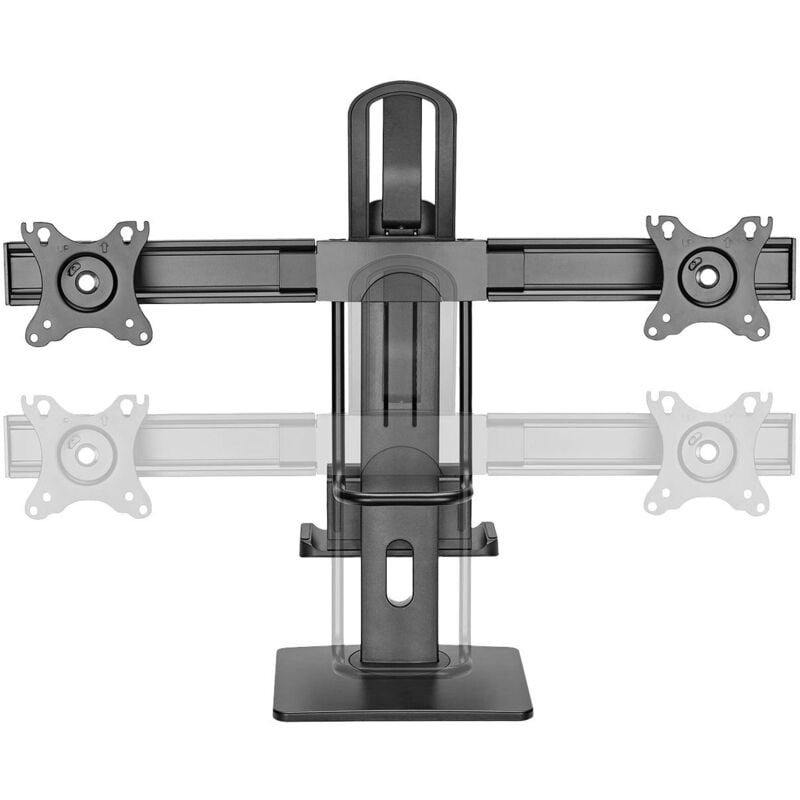 My Wall HL61L x2 Support sur pied pour écran 43,2 cm (17') - 68,6 cm (27') noir rotatif, inclinable, réglable en hauteur D347952