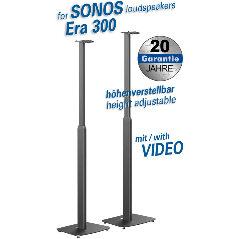 Mywall My Wall Sonosera300 Hs45l - Lautsprecherständer (2 Stück, Höhenverstellbar, Klangausrichtung De, Entkopplung, Sonosera300 Base)