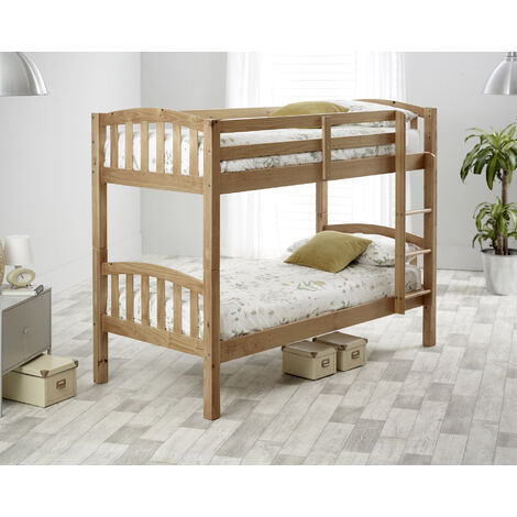 main image of "Mya Bunk Bed Pine With Spring Mattresses"