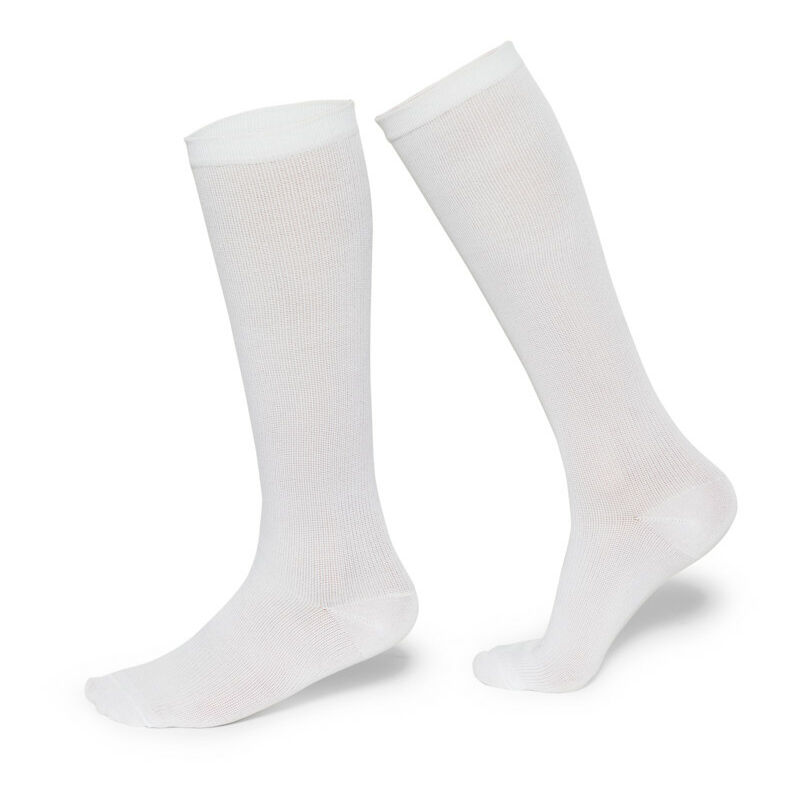 

MyCare+ Calcetines de Compresión Unisex Blancos 36-40 , Medias terapéuticas set de 2 pares , Para ejercicio y prevenir calambres y estrías