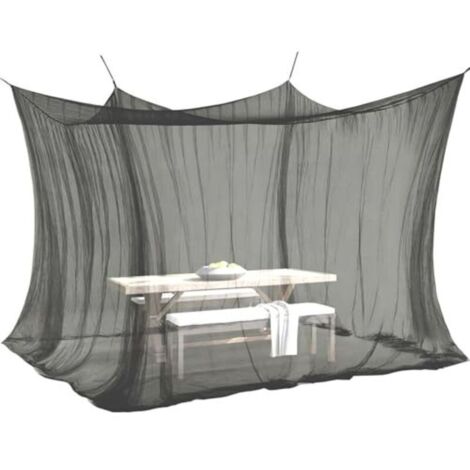 Myggnät 300x300x250cm 220 Mesh XXL Schwarz für den Innen- und Außenbereich Kompatibel mit Tält Husvagn