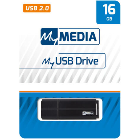 Mymedia USB 2.0 Stick 16GB, schwarz Retail-Blister