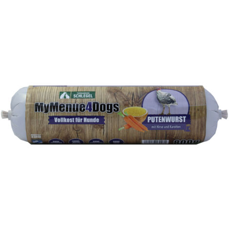 MyMenue4Dogs Hundefutter Putenwurst - 8x 800g