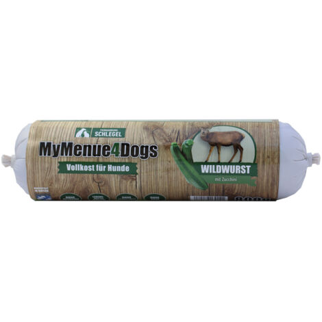 MyMenue4Dogs Hundefutter Wildwurst - 8x 800g