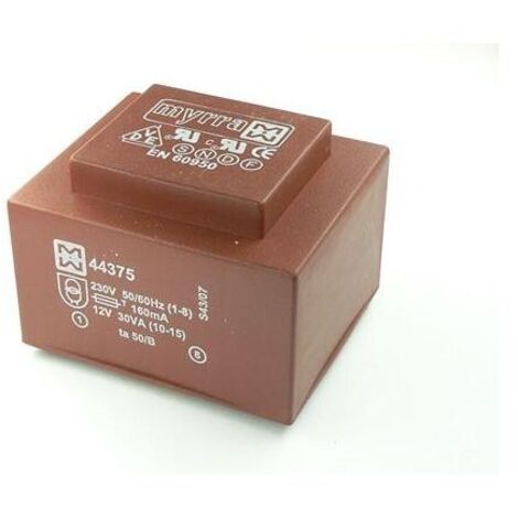 Myrra 44383 Transformateur pour circuit imprimé Myrra, 18V c.a., 230V c.a., 30VA, 2 sorties