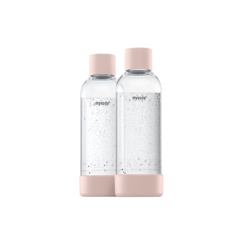 Mysoda - Bouteille (2) 1l Pet Et Biocomposite Rose