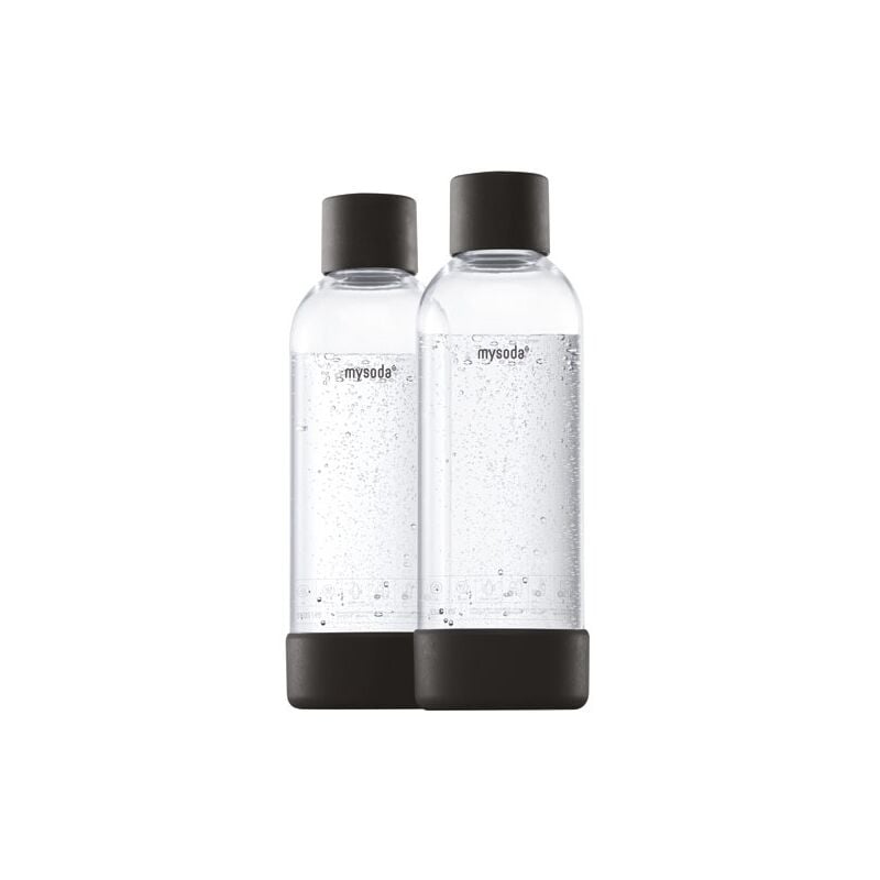 Mysoda - bouteille LOT/2 1L noir pet