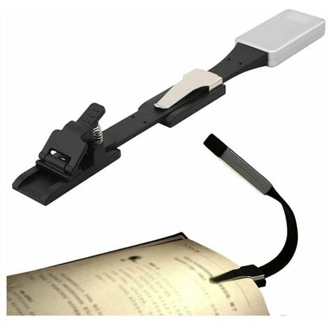 N/A/A Book Reading Light, Rechargeable Reading Light for Reading in Bed, LED Reading Light, Easy Clip-on Reading Light for Reading at Night in Bed for Library, Kids