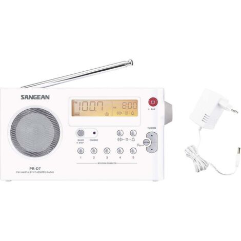 N/A FM Sangean PR-D7 blanc Y12490