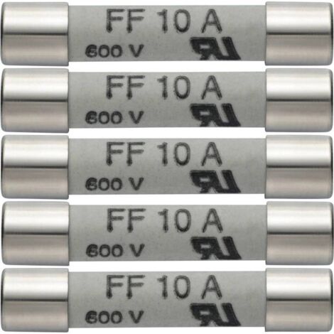 N/A testo 0590 0005 Lot de 5 fusibles de rechange 10 A/600 V,