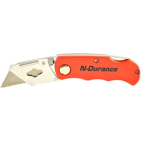 main image of "N-Durance Folding Utility Knife With 5 Spare Blades"