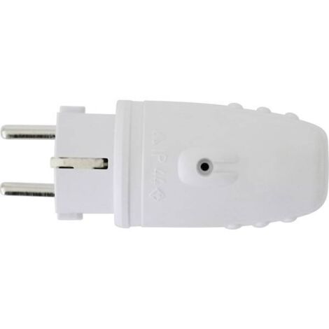 N & L 26747 Spina di sicurezza Gomma 230 V Grigio chiaro IP20