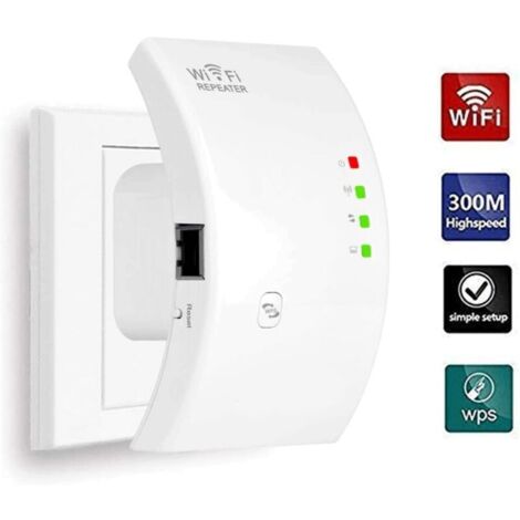 N300 WLAN-Repeater, leistungsstarker WLAN-Verstärker, 2,4-GHz-WLAN-Repeater mit 1 Ethernet-Anschluss, integrierter IEEE 802.11 b/g/n-Standard, kompatibel mit allen Routern, einfache Installation