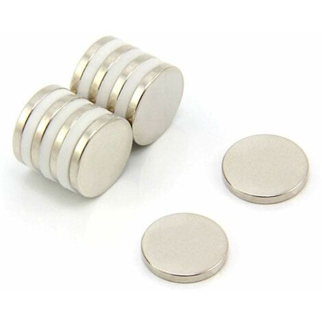 N35 Magnete Neodimio Per Arti, Mestieri, Produzione Di Modelli, Fai -Da -Te, Hobby E Imballaggi - 15mm Dia x 2mm Di Spessore - 1,8kg Di Tiro - Pacco Di 10