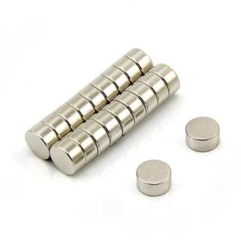 N35 Magnete Neodimio Per Arti, Mestieri, Produzione Di Modelli, Fai -Da -Te, Hobby, Ufficio E Casa - 10mm Dia x 5mm Di Spessore - 2,5kg Di Tiro - Pacchetto Di 20