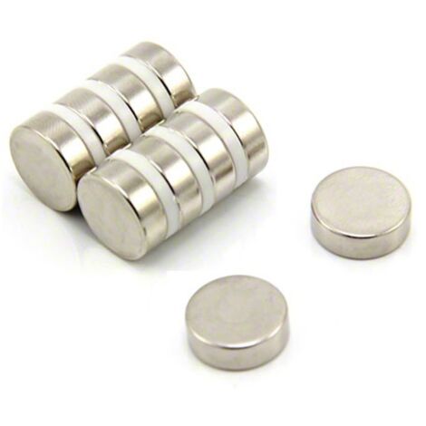 N42 Magneta Neodimio Per Arti, Mestieri, Produzione Di Modelli, Fai -Da -Te, Hobby, Ufficio E Casa - 15mm Dia x 5mm Di Spessore - 5,4kg Di Tiro - Pacco Di 10